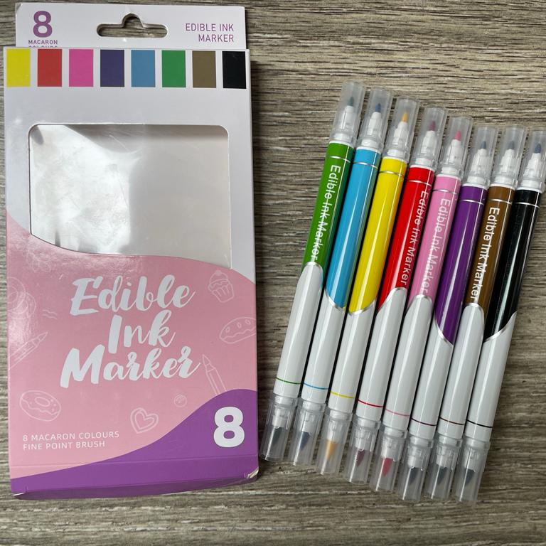 8 PCS Double sided edible pen